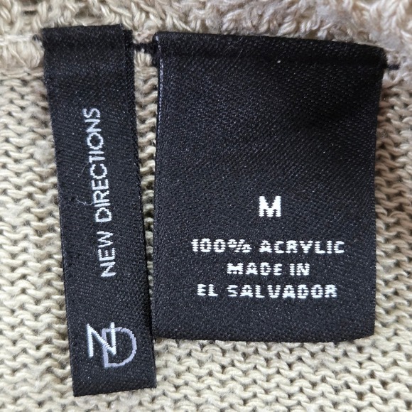 Sleeveless Cardigan Duster Open Knit Sweater New Directions Vest Womens Medium - Picture 3 of 8